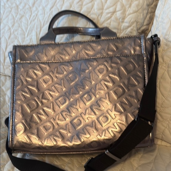 Dkny Handbags - DKNY Shimmering Silver Tote